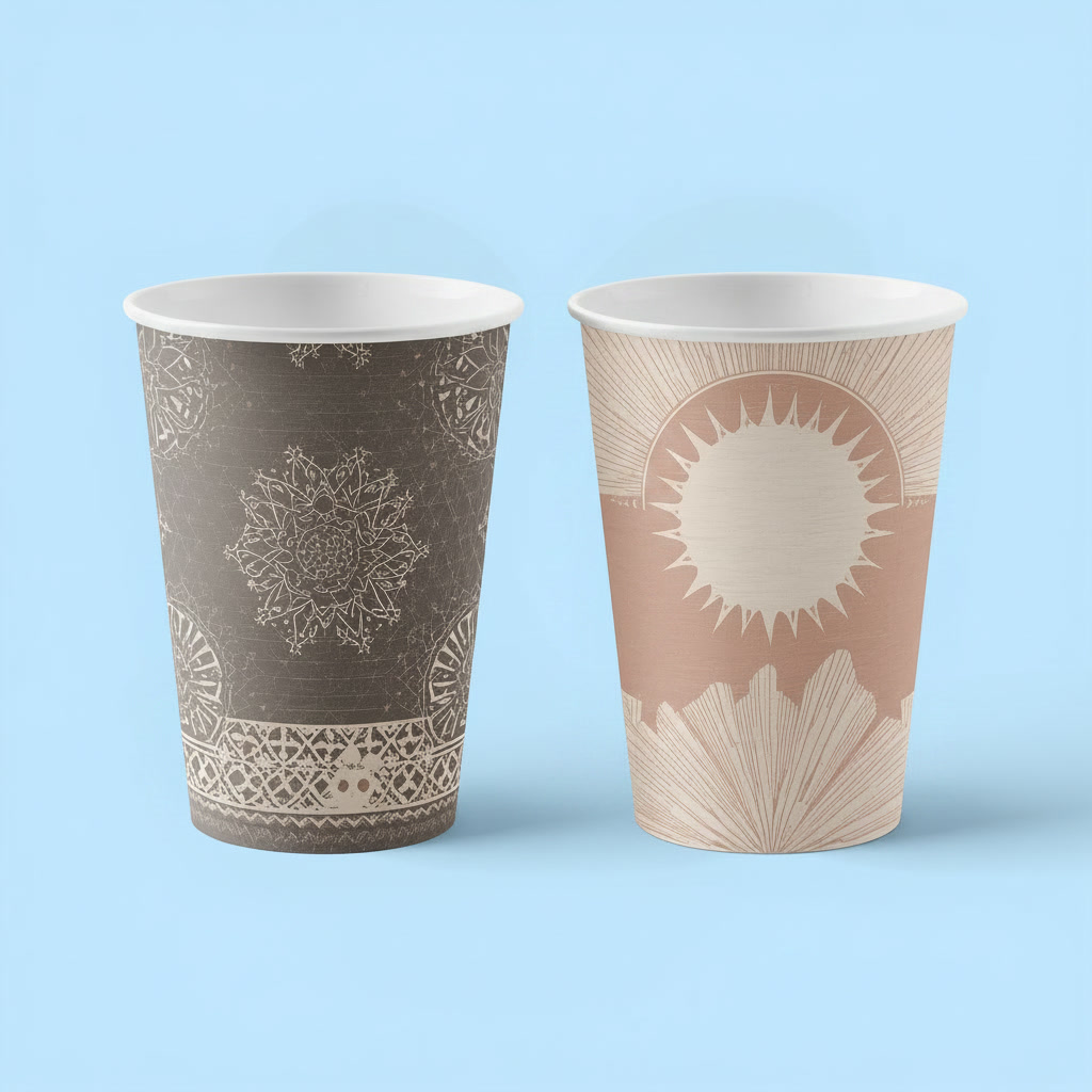 Double wallpaper cups